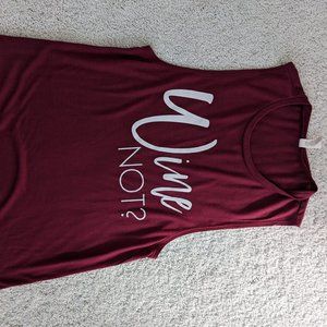 Tank top sleeveless burgundy